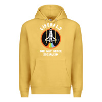 Antique Gold liberals for gay space socialism Premium Hoodie - artisFamous