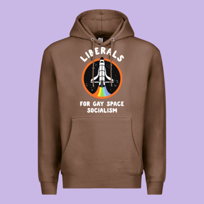 Liberals For Gay Space Socialism Premium Hoodie Designed By Artisfamous