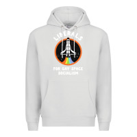 Dove Grey liberals for gay space socialism Premium Hoodie - artisFamous