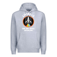 Heather Grey liberals for gay space socialism Premium Hoodie - artisFamous
