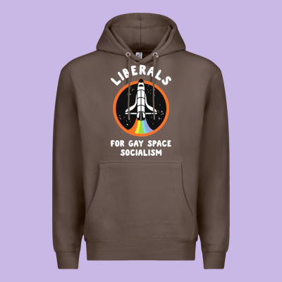 Liberals For Gay Space Socialism Premium Hoodie Designed By Artisfamous