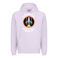Lilac liberals for gay space socialism Premium Hoodie - artisFamous