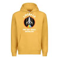 Mustard liberals for gay space socialism Premium Hoodie - artisFamous
