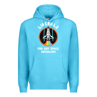 Ocean Blue liberals for gay space socialism Premium Hoodie - artisFamous