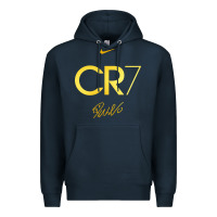 Navy cr7 graphic Premium Hoodie - artisFamous