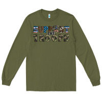 Army Green armed forces day support our troops Long Sleeve Tee - Artiststas