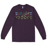 Plum armed forces day support our troops Long Sleeve Tee - Artiststas