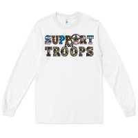 White armed forces day support our troops Long Sleeve Tee - Artiststas