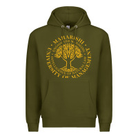 Army Green Maharishi International College Premium Hoodie - artisFamous