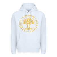 White Maharishi International College Premium Hoodie - artisFamous
