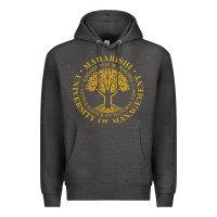 Charcoal Heather Maharishi International College Premium Hoodie - artisFamous