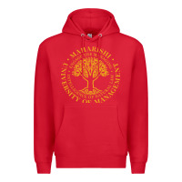 Red Maharishi International College Premium Hoodie - artisFamous