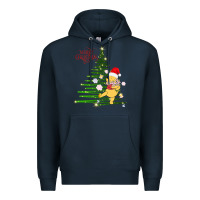 Navy Winnie The Pooh- Merry christmas Premium Hoodie - artisFamous