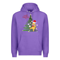 Purple Winnie The Pooh- Merry christmas Premium Hoodie - artisFamous