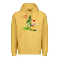 Antique Gold Winnie The Pooh- Merry christmas Premium Hoodie - artisFamous
