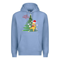 Colony Blue Winnie The Pooh- Merry christmas Premium Hoodie - artisFamous