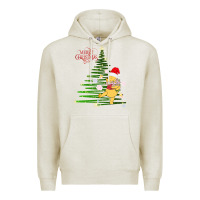 Oatmeal Heather Winnie The Pooh- Merry christmas Premium Hoodie - artisFamous