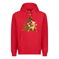 Red Winnie The Pooh- Merry christmas Premium Hoodie - artisFamous