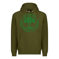 Army Green Maharishi International College Premium Hoodie - artisFamous