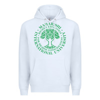 White Maharishi International College Premium Hoodie - artisFamous