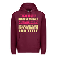 Burgundy taste tester funniest isn't a jobtitle Premium Hoodie - artisFamous