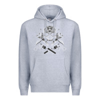 Heather Grey guns & roses 7 Premium Hoodie - artisFamous