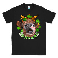 Black St. Patrick's Day cow Classic Tee - FaDigitalArtStudio