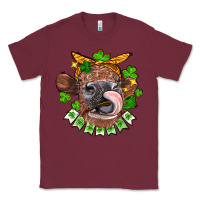 Burgundy St. Patrick's Day cow Classic Tee - FaDigitalArtStudio