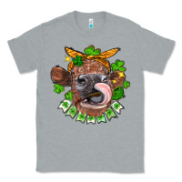 Heather Grey St. Patrick's Day cow Classic Tee - FaDigitalArtStudio