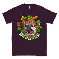 Plum St. Patrick's Day cow Classic Tee - FaDigitalArtStudio
