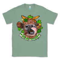 Sage St. Patrick's Day cow Classic Tee - FaDigitalArtStudio