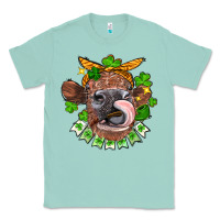 Seafoam St. Patrick's Day cow Classic Tee - FaDigitalArtStudio