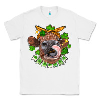 White St. Patrick's Day cow Classic Tee - FaDigitalArtStudio