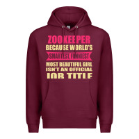 Burgundy zookeeper funniest isn't a jobtitle Premium Hoodie - artisFamous