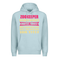 Blue Mist zookeeper funniest isn't a jobtitle Premium Hoodie - artisFamous