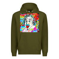 Army Green POP ART RETRO Premium Hoodie - artisFamous