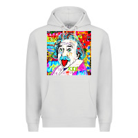 Dove Grey POP ART RETRO Premium Hoodie - artisFamous