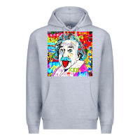Heather Grey POP ART RETRO Premium Hoodie - artisFamous
