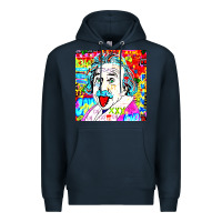 Navy POP ART RETRO Premium Hoodie - artisFamous