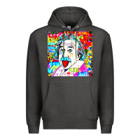 Charcoal Heather POP ART RETRO Premium Hoodie - artisFamous