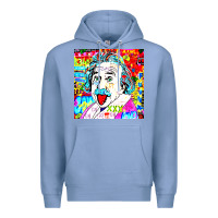 Colony Blue POP ART RETRO Premium Hoodie - artisFamous