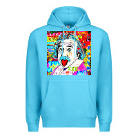Ocean Blue POP ART RETRO Premium Hoodie - artisFamous