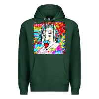 Sports Green POP ART RETRO Premium Hoodie - artisFamous