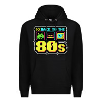 Black BACK TO THE 80S Premium Hoodie - artisFamous