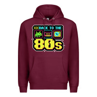 Burgundy BACK TO THE 80S Premium Hoodie - artisFamous