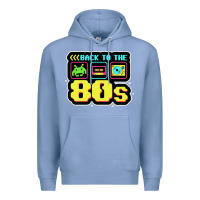 Colony Blue BACK TO THE 80S Premium Hoodie - artisFamous