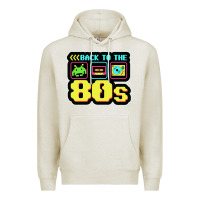 Oatmeal Heather BACK TO THE 80S Premium Hoodie - artisFamous
