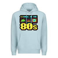 Blue Mist BACK TO THE 80S Premium Hoodie - artisFamous