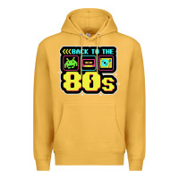 Mustard BACK TO THE 80S Premium Hoodie - artisFamous