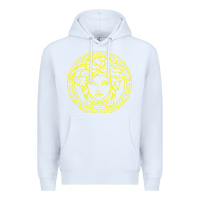 White VINTAGE  Medusa Premium Hoodie - artisFamous